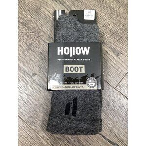 Hollow Performance Alpaca Grey Socks Boot & Hunt Size M Crew Height Cold Weather